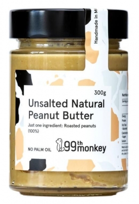 99th MONKEY UNSALTED NATURAL PEANUT BUTTER 300g (CLEARANCE 25% DISC)