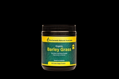 BIOGENESIS - AUST ORGANIC BARLEY GRASS POWDER (TRAVEL FRIENDLY PLASTIC) 150g