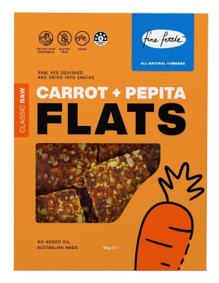 FINE FETTLE FLATS CLASSIC RAW - CARROT & PEPITA 80g