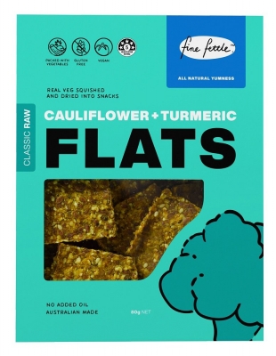 FINE FETTLE FLATS CLASSIC RAW - CAULIFLOWER & TURMERIC 80g