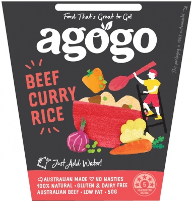 AGOGO INSTANT MEALS - BEEF CURRY RICE 80g