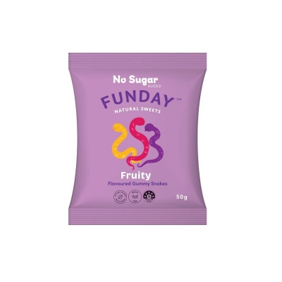 FUNDAY SWEETS - FRUITY GUMMY SNAKES 50g