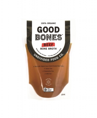 GOOD BONES - ORGANIC BEEF BONE BROTH 500ml - REFRIGERATED