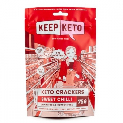 KEEP KETO - SWEET CHILLI CRACKERS 75g