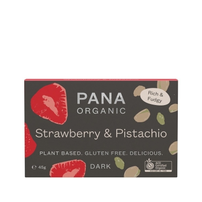 PANA ORGANIC DARK - STRAWBERRY & PISTACHIO 45g