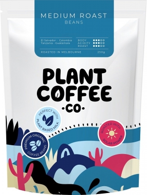 PLANT COFFEE CO - BEANS MEDIUM ROAST 250g