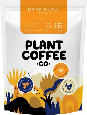 PLANT COFFEE CO - GROUND DARK ROAST 250g