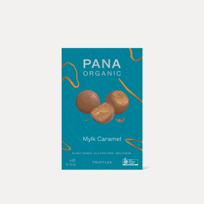 PANA ORGANIC CHOCOLATE TRUFFLES -  CARAMEL 10PK 125g