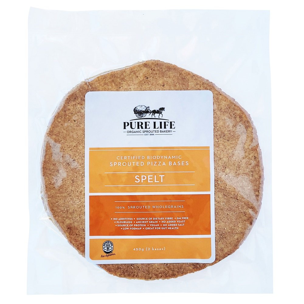 PLB SPROUTED SPELT PIZZA BASE 450g