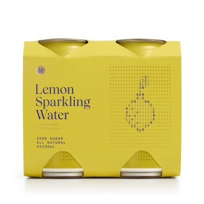 STRANGELOVE CAN - LEMON SPARKLING WATER 330ml 4-PACK
