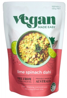 VEGAN MADE EASY - LIME SPINACH DAHL 430g