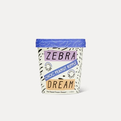 ZEBRA DREAM ICE CREAM - CHOC PEANUT RIPPLE 475ml